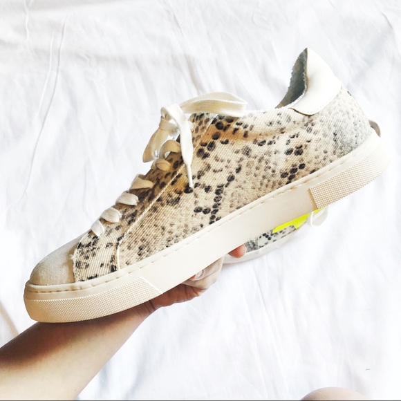 Steve Madden Ramsey Low-Top Snakeskin Sneakers - Picture 3 of 13